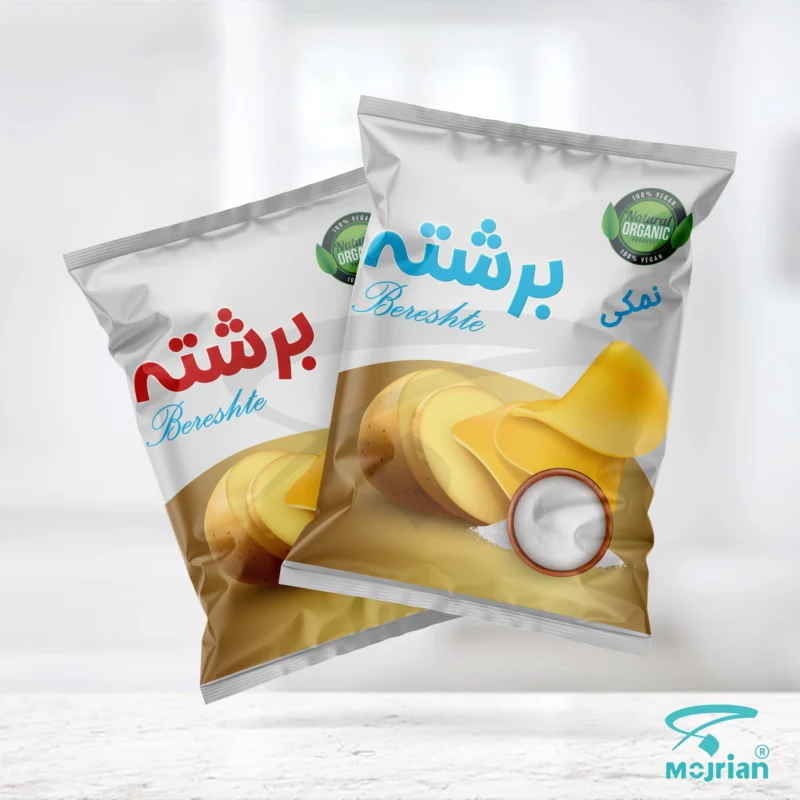 نمونه چاپ بسته بندی چیبس نمکی