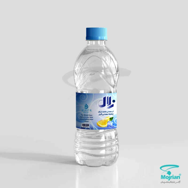 طراحی لیبل بطری آب معدنی زلال