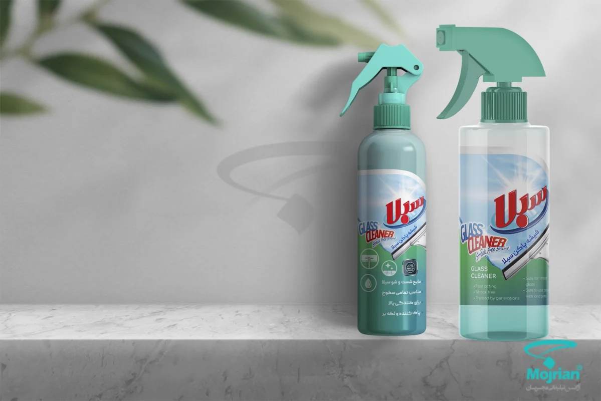 طراحی لیبل شیشه پاک کن سبلا