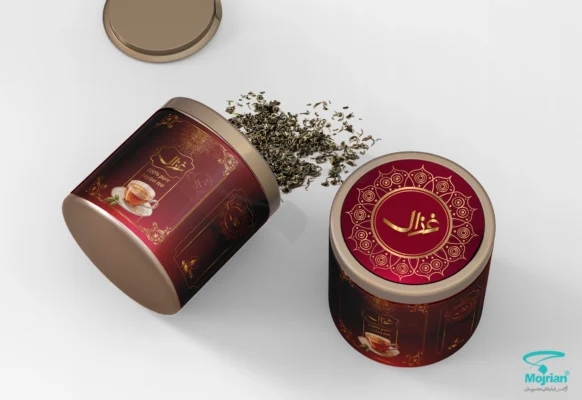 طراحی بسته بندی چای ایرانی غزال
