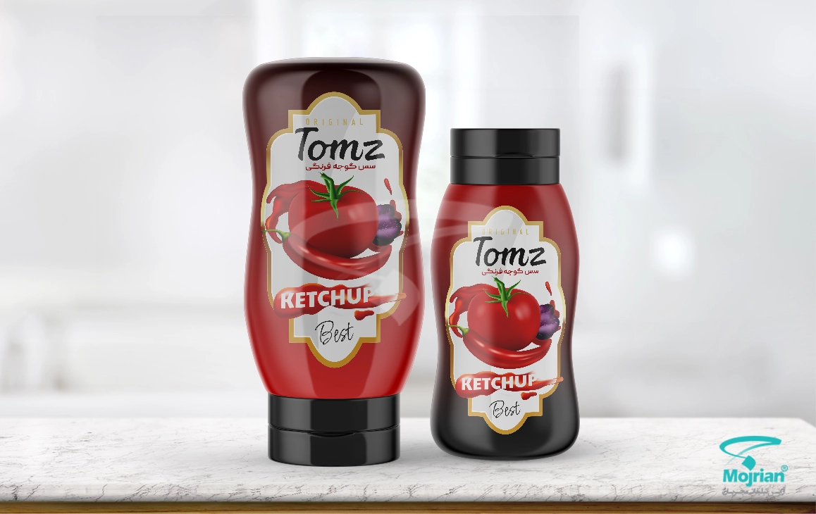 طراحی لیبل سس گوجه فرنگی