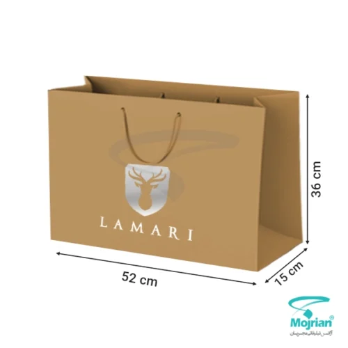 بگ کاغذی کرافت آماده M2152 با ابعاد ۱۵ × ۳۶ × ۵۲ سانتیمتر