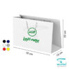 ساک دستی گلاسه آماده M2124 رنگ سفید با با ابعاد 18×20×28 سانتیمتر و تنوع رنگی