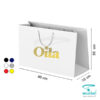 ساک دستی گلاسه آماده M2126 رنگ سفید با ابعاد 10×30×40 سانتیمتر