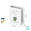 ساک دستی گلاسه آماده M2131 رنگ سفید با ابعاد 6×15×20 سانتیمتر