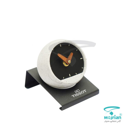 ساعت گوی بتنی M8102 رنگ سفید با پایه مشکی