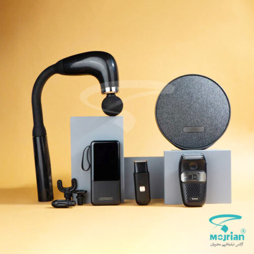 ست ماساژ R209 شامل ماساژور، ریشتراش، ماشین اصلاح، اسپیکر و پاوربانک قابلیت حک لوگو