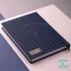سالنامه وزیری جلد چرم A926 رنگ آبی تیره با صحافی دوخت