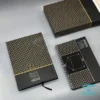 ست سررسید وزیری و تقویم سلفونی H9700 با جعبه و تم مشکی طلایی صحافی دوخت، کاغذ تحریر 70 گرم سفید با امکان چاپ لوگو داغکوب
