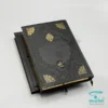 سررسید حافظ وزیری لب طلا P956 طرح ترنج رنگ خاکستری تیره