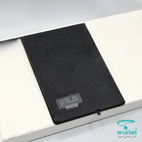 سررسید رقعی دستیار چرم P928 با جلد وارداتی VIP مشکی