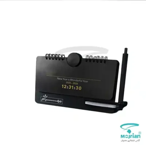 تقویم رومیزی پلکسی R1110R به همراه جعبه، خودکار با ابعاد پایه 12*21 و صفحه 9*20 سانتی متر