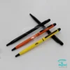 خودکار فلزی تبلیغاتی N2528-2 با جوهر آبی و رنگ بندی مشکی، نارنجی، زرد (گیره مشکی) با مکانیزم پیچی