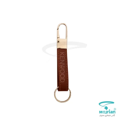 جاکلیدی چرم طبیعی تبلیغاتی N2251 درجه یک با قلاب و حلقه فلزی مقاوم. در رنگ های قهوه ای، سرمه ای، قرمز و عسلی با امکان حک لوگو اختصاصی