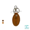 جاکلیدی چرم طبیعی تبلیغاتی N2199 از چرم گاوی درجه یک با قلاب و حلقه فلزی مقاوم. رنگ قهوه ای روشن و عسلی با امکان حک لوگو اختصاصی