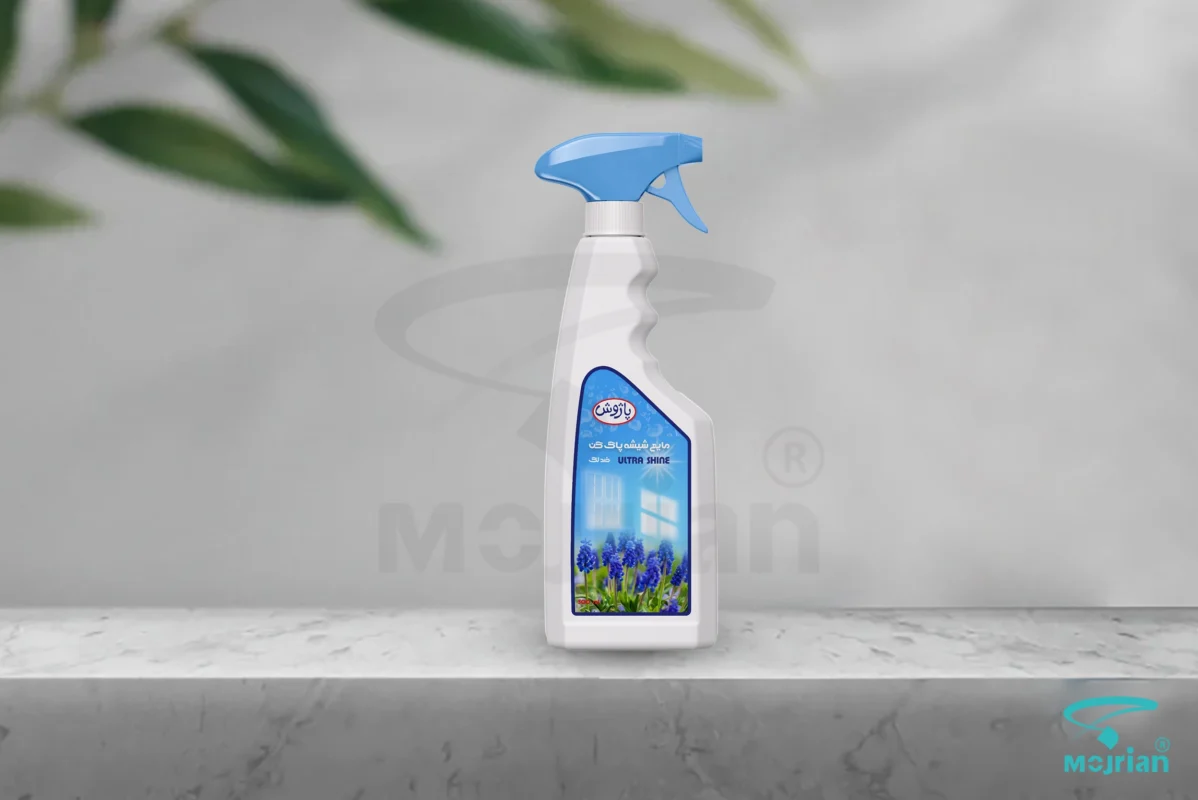 طراحی لیبل مایع شیشه‌ پاک ‌کن پاژوش